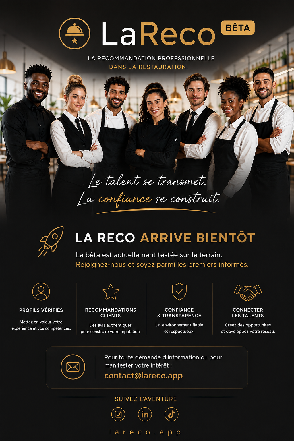 LaReco Bêta — page d'attente
